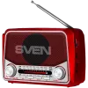 SVEN SRP-150 altoparlante portatile, rosso (3W, Bluetooth, FM/AM/SW, USB, microSD, torcia, batteria)