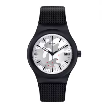 SWATCH New Gent SUTB407 Orologio automatico 42mm Nero Bioplastica Silicone