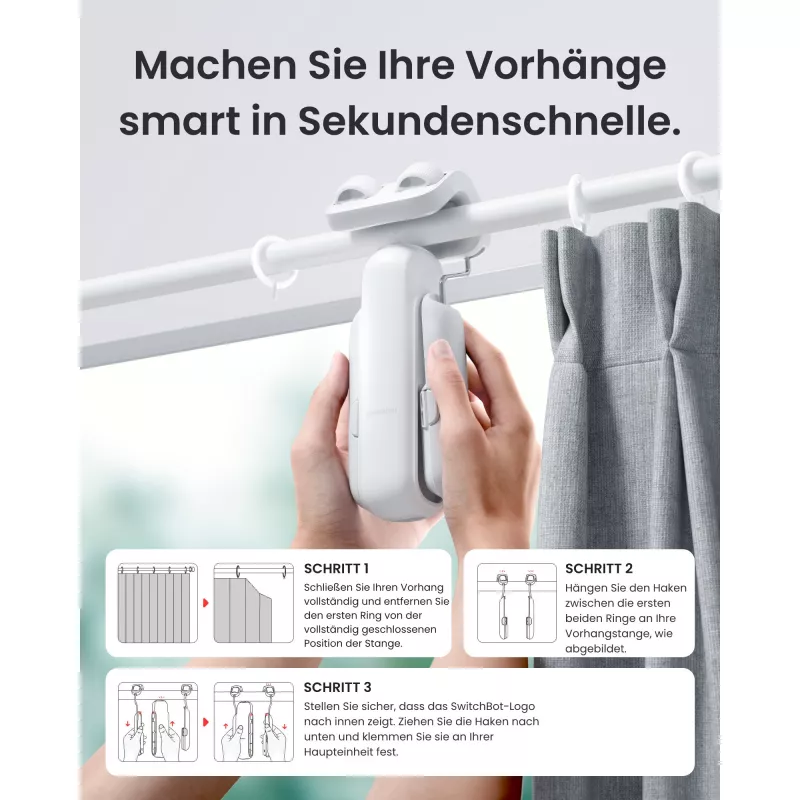 Switchbot Curtain Rod 3 (2025) motore intelligente per tende bianco