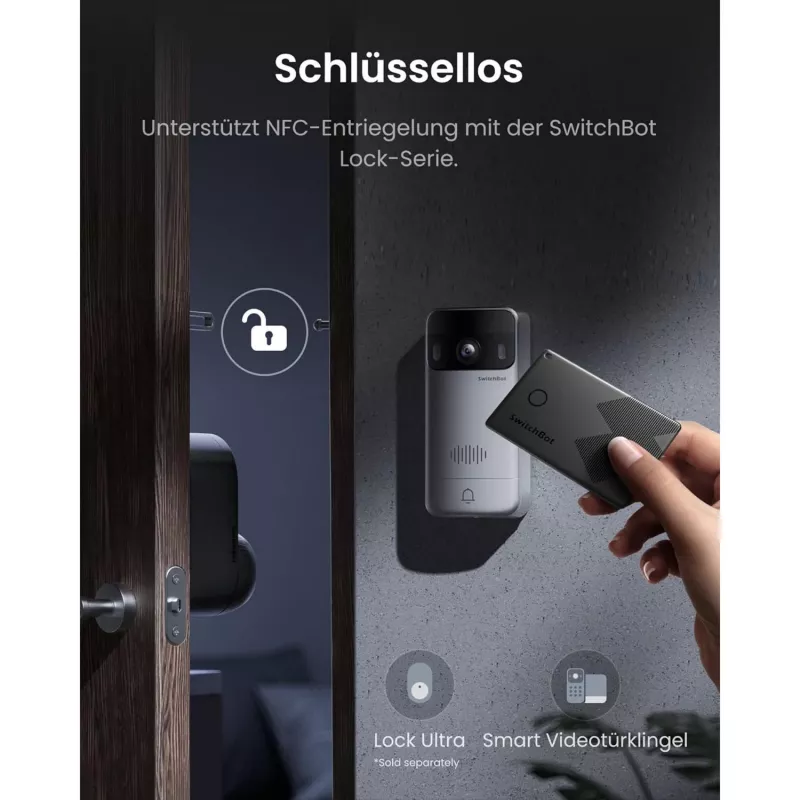 Switchbot SWB VDB-M-SW - Videocitofono WiFi con display a colori da 4,3 pollici (bianco/argento)