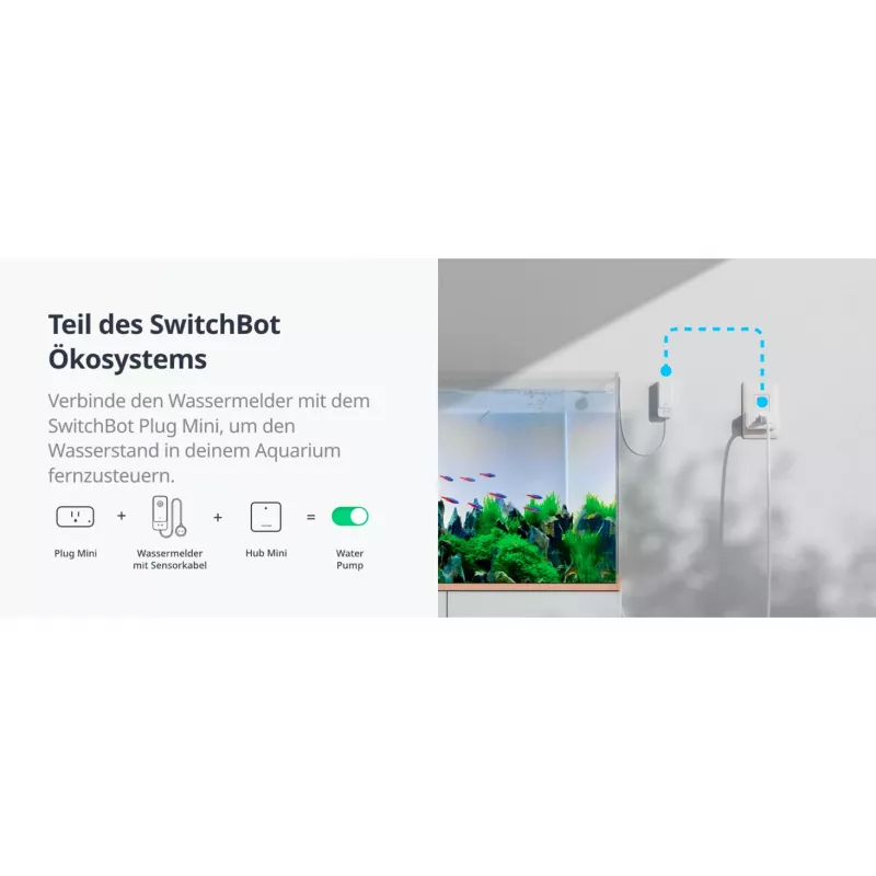 SwitchBot rilevatore di perdite d'acqua Wi-Fi con cavo sensore