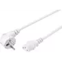 Cavo per apparecchi CEE 7/7 a IEC C13 Sygonix SY-5043438 bianco 5 m