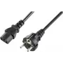 Sygonix SY-5243880 cavo di alimentazione spiralato CEE 7/7 su IEC C13 2,5m nero