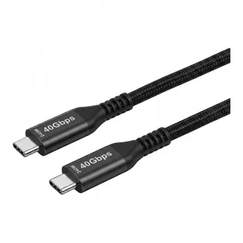 Synergy 21 cavo USB 4.0 USB-C a USB-C 1,5m nero tessuto intrecciato 40Gbps 240W