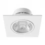 SYNERGY21 LED faretto da incasso a soffitto Helios bianco - quadrato + orientabile - bianco caldo