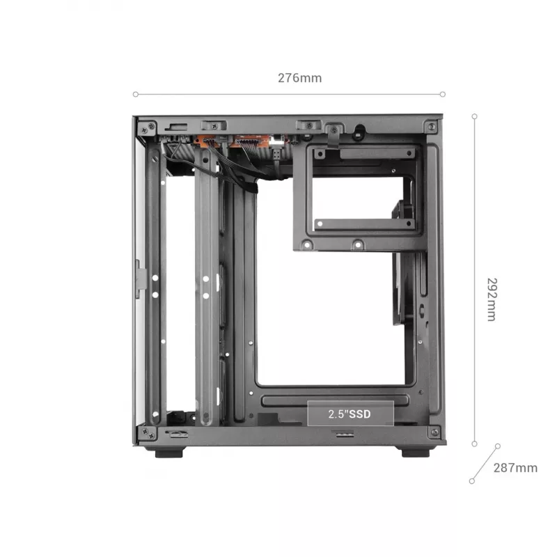 TACENS MARS MC-CUBE case Micro-ATX, nero, vetro temperato, ARGB, USB-C