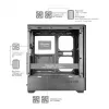 TACENS MARS MC-QUANTUM case Mid-Tower ATX con 3 ventole FDB da 120mm + 1 ventola ARGB da 120mm, USB-C, vetro temperato, nero