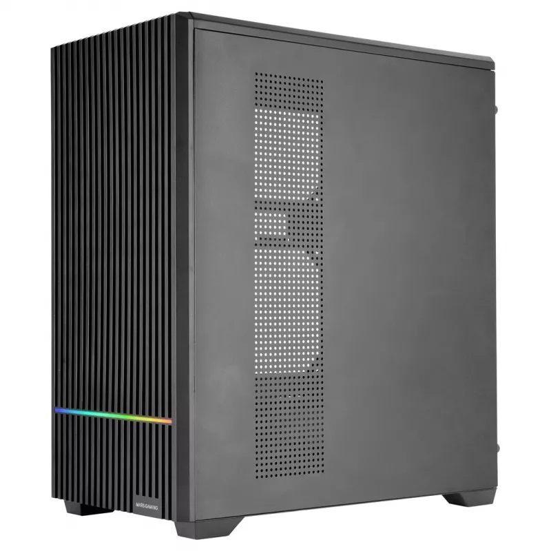 TACENS MARS MC-QUANTUM case Mid-Tower ATX con 3 ventole FDB da 120mm + 1 ventola ARGB da 120mm, USB-C, vetro temperato, nero