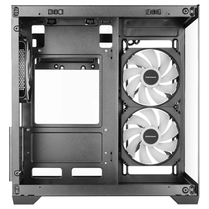 TACENS MARS MC-VIEW3 case Micro-ATX con 3x ventole ARGB, USB-C, vetro temperato