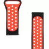 Cinturino tattico in silicone doppio 20 mm nero rosso