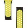 Cinturino doppio in silicone tattico 20mm nero giallo