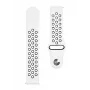 Cinturino doppio in silicone per orologio tattico 20mm bianco nero
