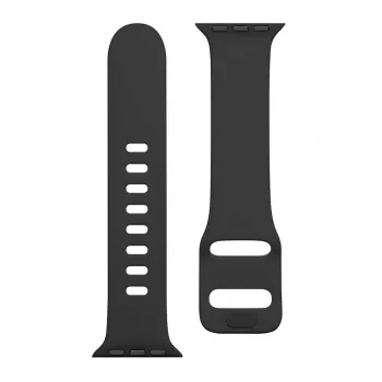 Cinturino in silicone tattico per Apple Watch 38/40/41mm con fibbia ad ardiglione nero