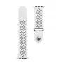 Tactical Apple Watch 42/44/45mm Doppio cinturino in silicone bianco nero
