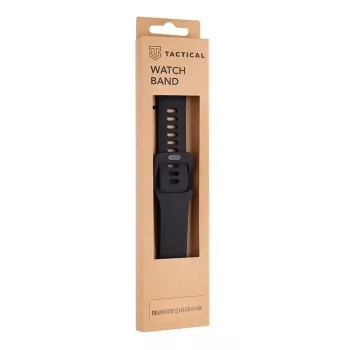 Tactical Cinturino in silicone con fibbia ad ardiglione per Apple Watch 42mm / 44mm nero