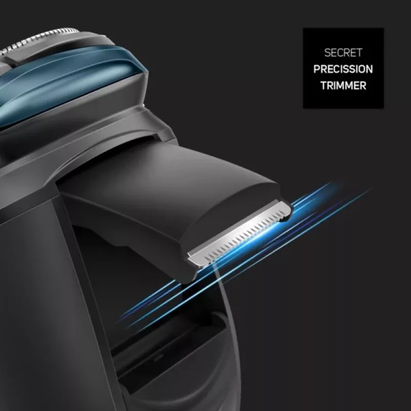 Taurus 3 Side Shave IPX7 rasoio rotativo con trimmer nero/blu
