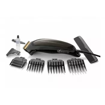 Taurus 902222000 tagliacapelli e regolabarba senza filo con display LED, 39 impostazioni di lunghezza, lame in acciaio inox, 120 min. di autonomia, nero