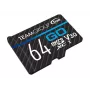 Team Group GO Card microSDXC 64GB UHS-I U3 Speed Class 10 V30 A1 con adattatore SD - nero