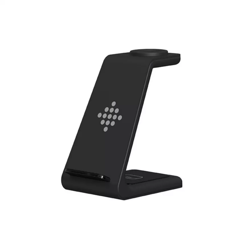 Tech-Protect A8 supporto di ricarica wireless 3-in-1 10W per smartphone, cuffie, smartwatch - nero