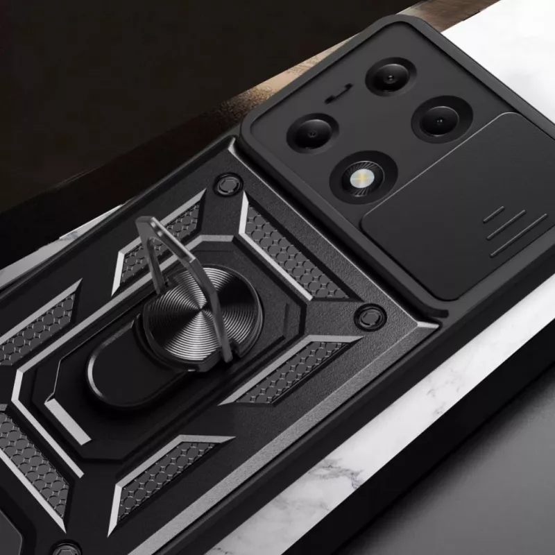 Tech-Protect CamShield Pro Case per Xiaomi Redmi Note 13 Pro 4G / LTE / Poco M6 Pro 4G / LTE - nero