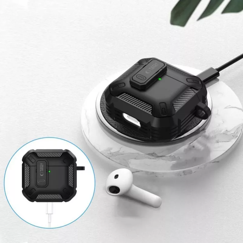 Tech-Protect Carbonox Case per AirPods 4 - nero