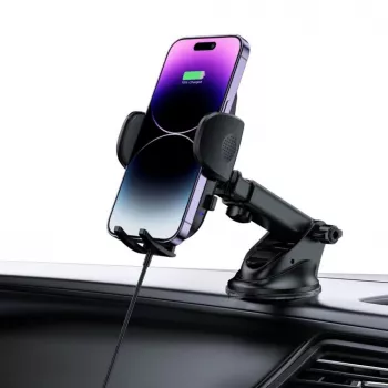 Tech-Protect CM15W-V1 supporto universale per auto con caricabatterie Qi 15W per cruscotto e bocchette - nero