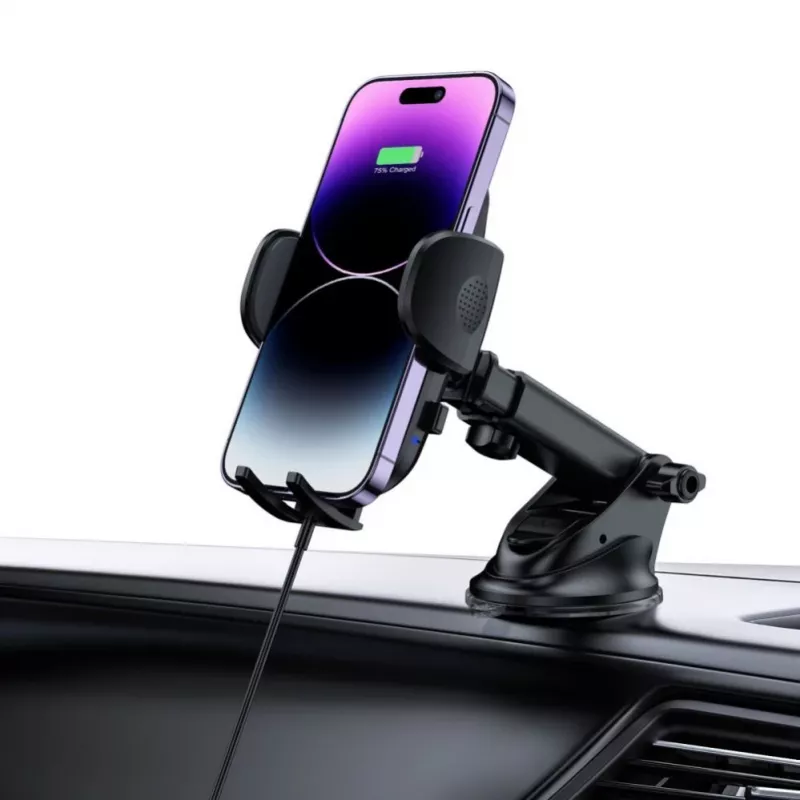 Tech-Protect CM15W-V1 supporto universale per auto con caricabatterie Qi 15W per cruscotto e bocchette - nero
