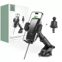 Tech-Protect CM15W-V1 supporto universale per auto con caricabatterie Qi 15W per cruscotto e bocchette - nero