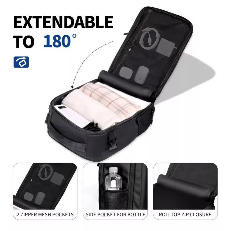 Tech-Protect Defender S50 Zaino per Ryanair e Wizzair, 20L laptop - nero