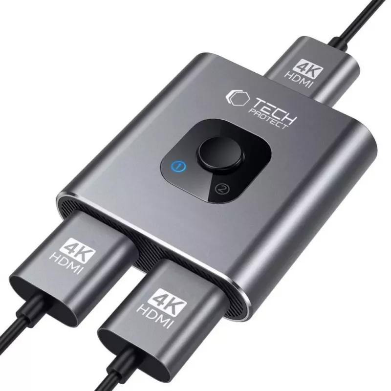 Tech-Protect HB07 adattatore hub USB-C 2-in-1 HDMI 4K 60Hz - grigio