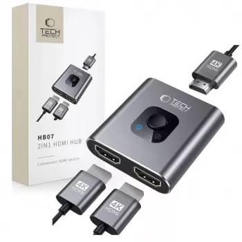 Tech-Protect HB07 adattatore hub USB-C 2-in-1 HDMI 4K 60Hz - grigio