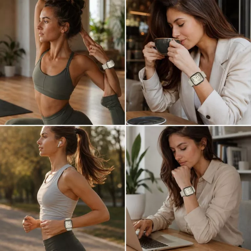 Tech-Protect cinturino in nylon per Huawei Watch Fit 3 / 4 / 4 Pro / 5 / 5 Pro - bianco