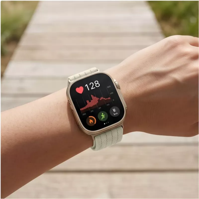 Tech-Protect cinturino in nylon per Huawei Watch Fit 3 / 4 / 4 Pro / 5 / 5 Pro - bianco