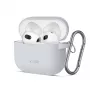 Tech-Protect Custodia in silicone con gancio per Apple AirPods 3 - grigio