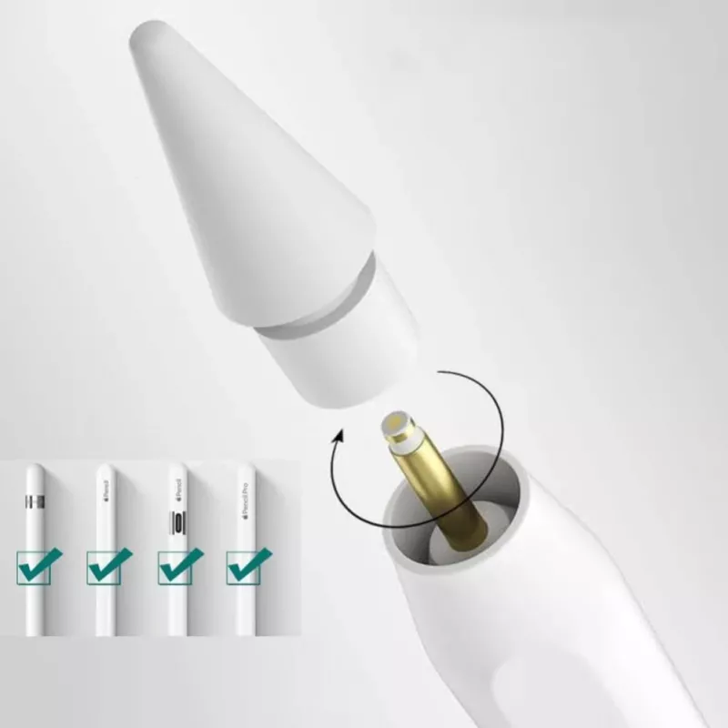 Tech-Protect Punte per stilo per Apple Pencil confezione da 4 - bianche