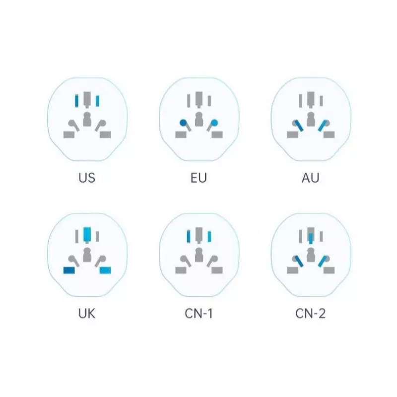 Tech-Protect adattatore universale da viaggio WL-09 da EU bianco