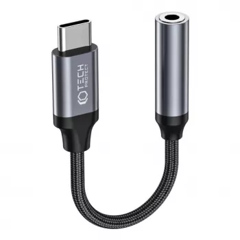 Tech-Protect Adattatore audio USB-C a mini jack 3,5 mm (connettore femmina) - Nero