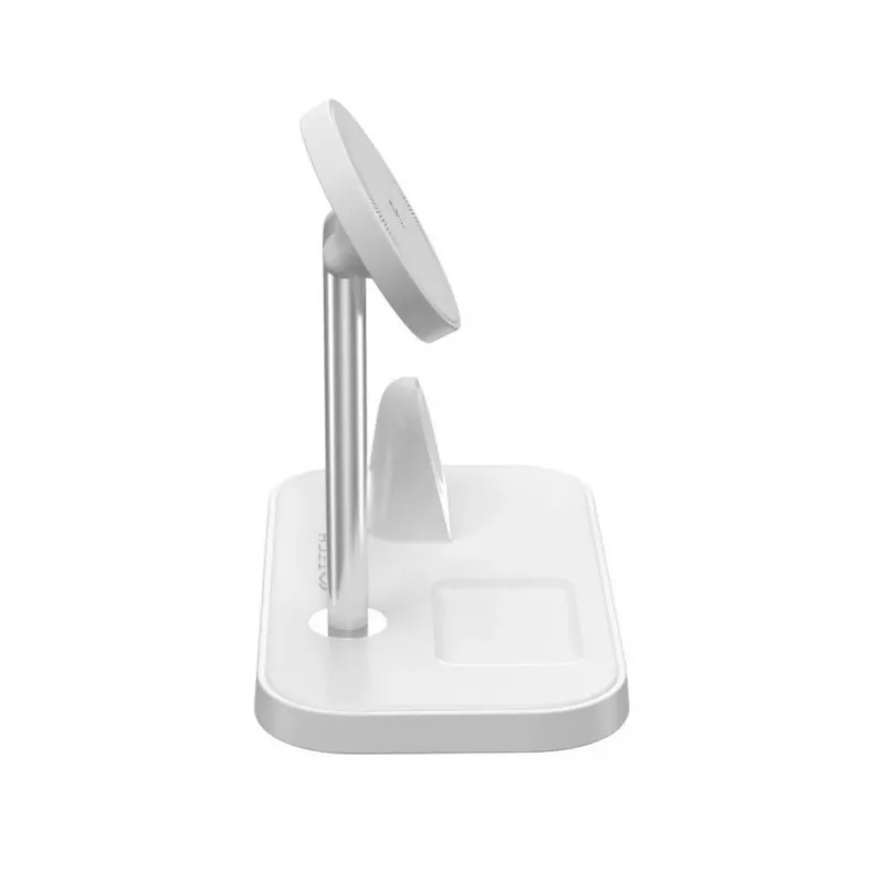 Tech-Protect A22 caricabatterie wireless magnetico MagSafe 3 in 1 QI15W, bianco