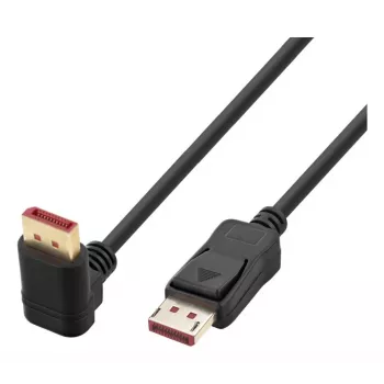 Techly Cavo DisplayPort 1.4 M/M 4K@120Hz 3m nero con angolo su un lato ICOC-DSP-A14-030NT9