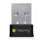 Techly I-WL-USB-600TY mini adattatore USB WLAN dual band MU-MIMO 2dBi 600Mbps nero