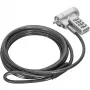 Techly IQ-LOK-17-K cavo di sicurezza per notebook con lucchetto a combinazione, 2m acciaio intrecciato