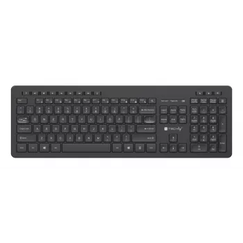 TECHLY tastiera wireless RF 2,4GHz USB layout UK Chocolate nero