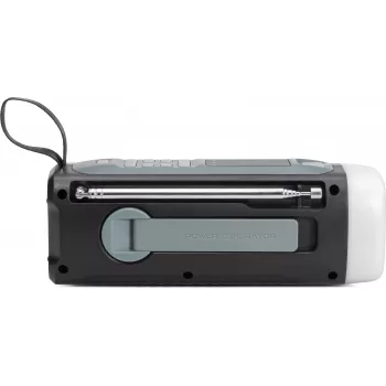 TechniSat radio di emergenza portatile con DAB+/FM, Bluetooth, pannello solare, manovella, powerbank, torcia LED, nero (0000/2933)