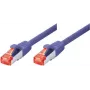 TECLINE cavo patch Cat 6 S-STP PIMF, viola, 0,5 m, slim bend protection 71500V