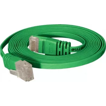 TECLINE cavo patch U/UTP Cat 6 piatto di alta qualità, verde, 7,5 m 77807G