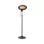 TEESA TSA8050 stufa elettrica da terrazza 2000W riscaldamento a infrarossi alogeno con telecomando, montaggio a parete/soffitto, IP24, nero/argento
