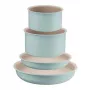 Tefal Ingenio Eucalyptus set pentole 5 pezzi con manici rimovibili, rivestimento antiaderente al titanio, adatto all'induzione, nero/grigio