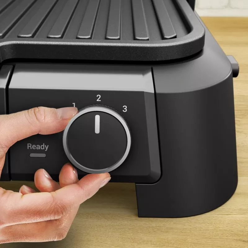 Tefal SuperGrill 3-in-1 GC510DE0 grill a contatto, 2000 W, argento/nero