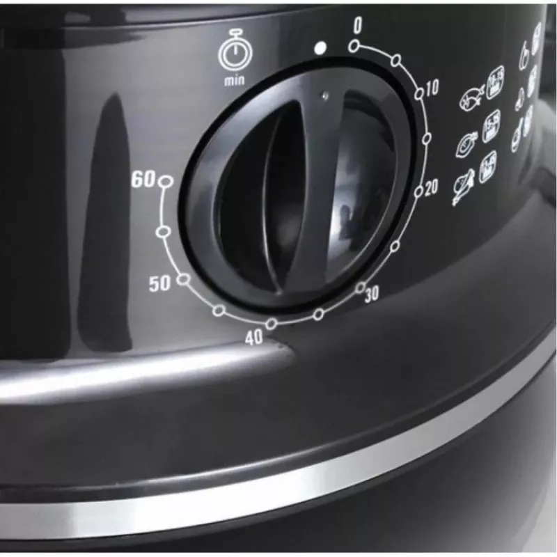 Tefal Convenient VC140135 Vaporiera, 2 cestelli, 6 L, 900 W, Nero
