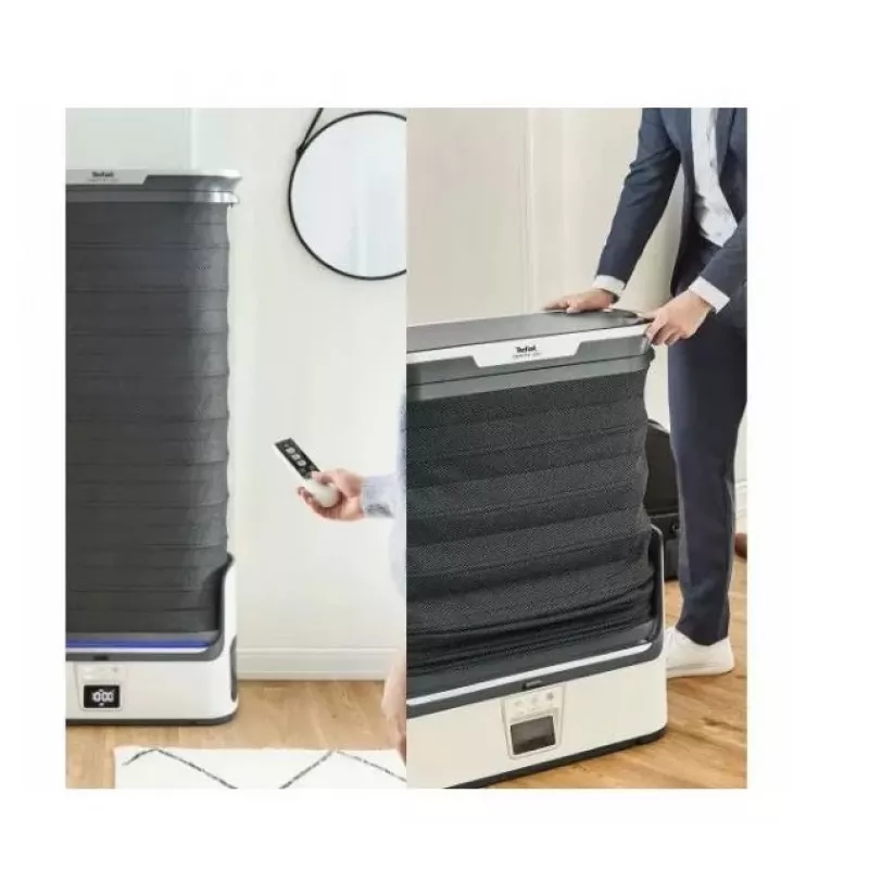 TEFAL YT4050E1 armadio a vapore automatico, 1800 W, serbatoio 2 L, 3 programmi, touchscreen, pieghevole, bianco
